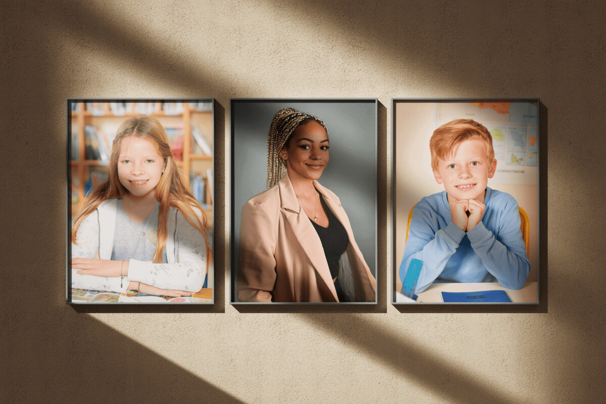 Mockup tableaux photos scolaires